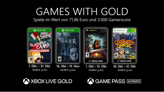 Games with Gold: Neue Spiele im OktoberNews  |  DLH.NET The Gaming People