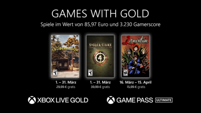 Games with Gold: Diese Spiele gibt es im März gratisNews  |  DLH.NET The Gaming People