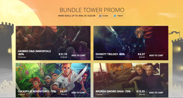 The GOG.com Bundle Tower Rises with Deals up to 85% OffVideo Game News Online, Gaming News